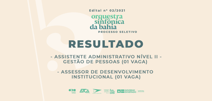 Resultado | Edital 02/2021 ATCA/OSBA